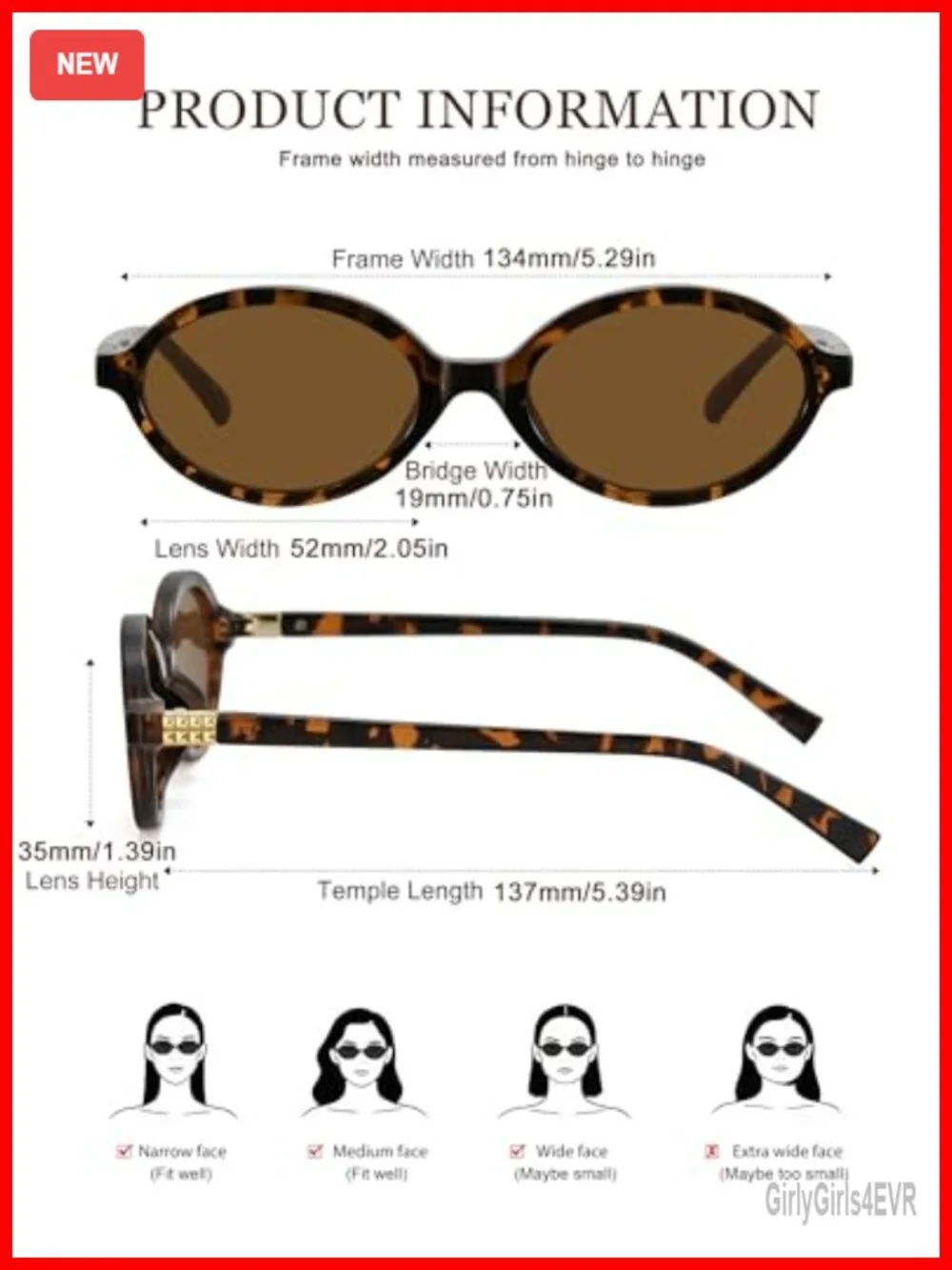 Retro Oval Acetate Sunglasses Women UV400 Protection